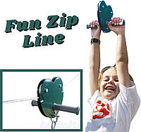 Детская канатная дорога Infinito Fun Zip Line 30 метров Зеленая