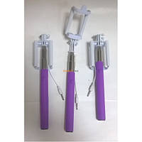 Монопод для селфи Z07-6S зі шнуром NEW Фіолетовий