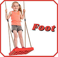 Детские качели на веревках для катания стоя Infinito "Foot" Красный