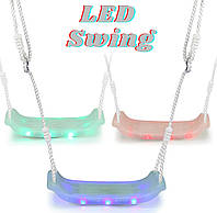 Детские качели с подсветкой сидения на веревках Infinito "Led Swing"