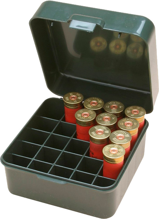 Кейс (коробка) МТМ Dual Gauge Shotshell Case універсал для патронів 20, 16, 12 кал. на 25 шт (зелений)