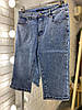 Трендові джинсові бриджі жіночі, тканина "Джинс" 52, 54, 56, 58, 60, 62 розмір 52, фото 2