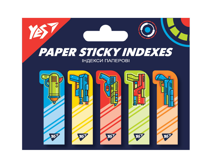 Індекси паперові YES "Blaster" 50x15мм, 100шт (5x20)