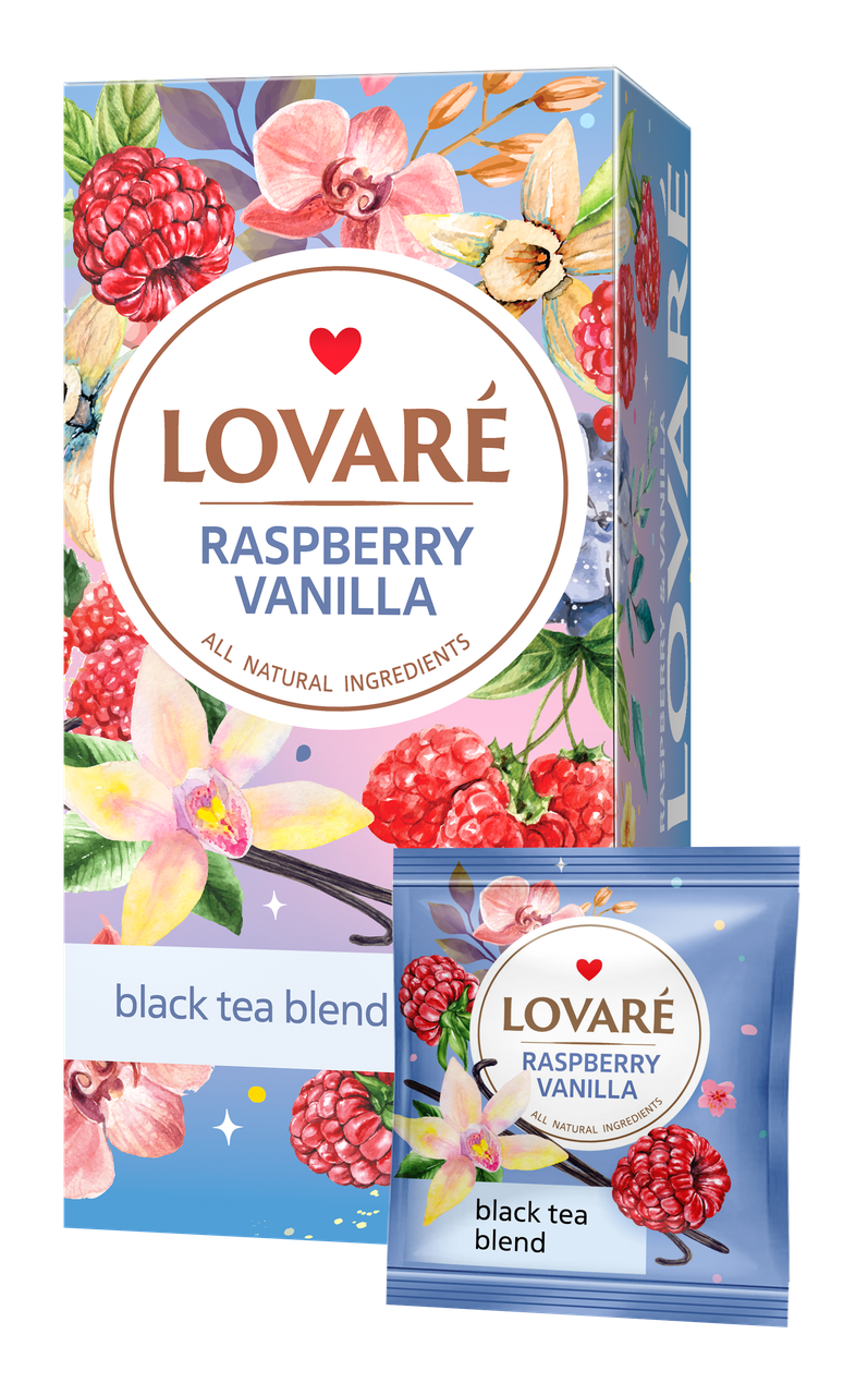 Чай Lovare Малина ваніль (Raspberry vanilla) 24*2г