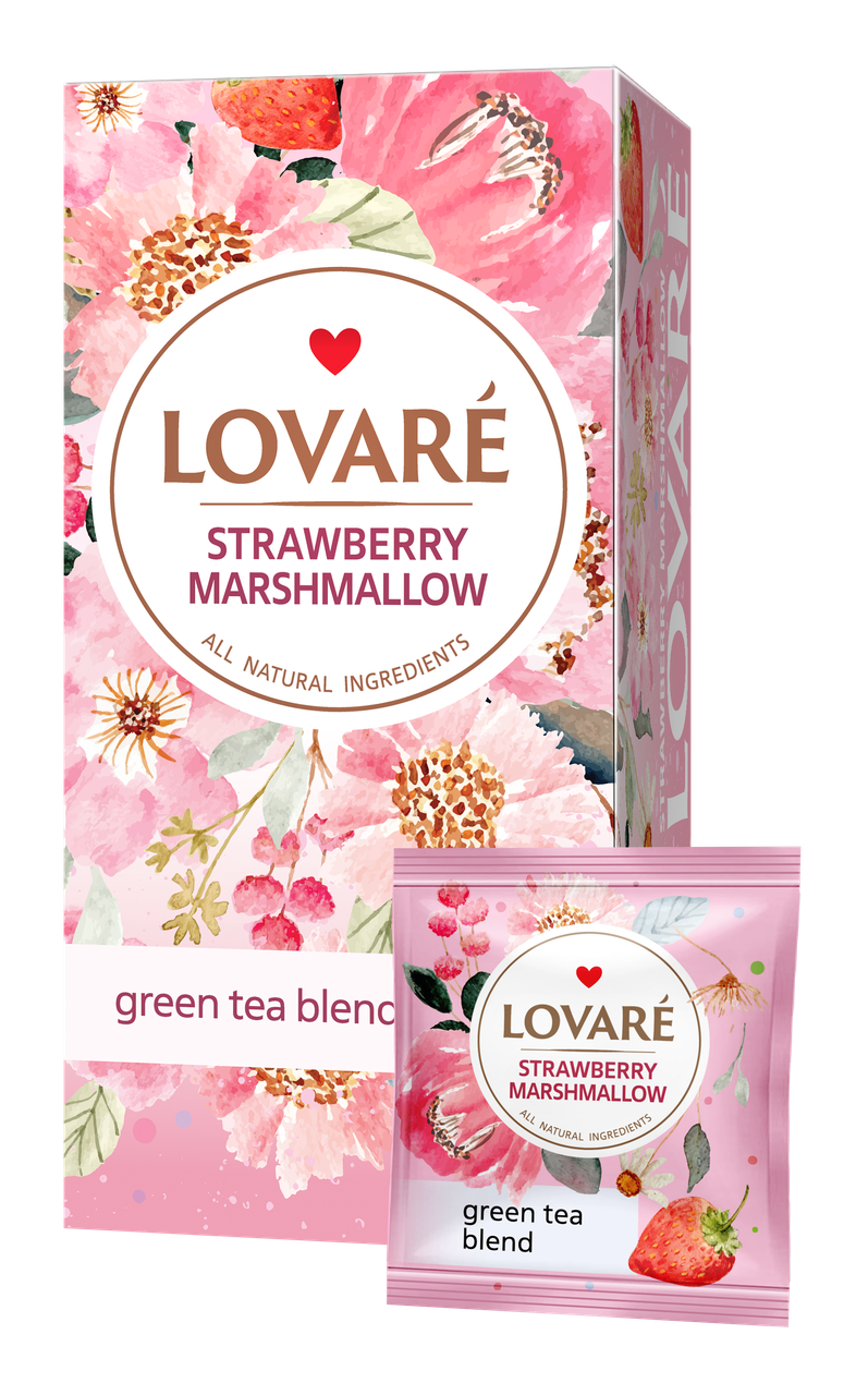 Чай Lovare Полуничний зефір (Strawberry marshmallow) 24*2г
