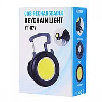 Аккумуляторный LED фонарик YT-877 з Type-C (4 режима, карабін, магніт), фото 8