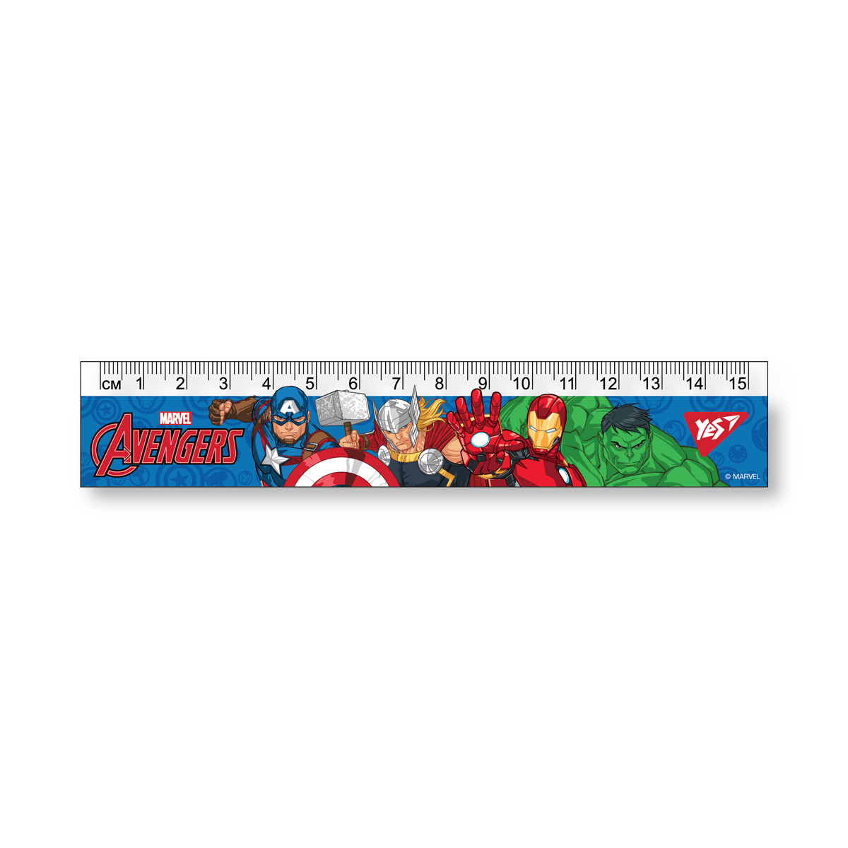 Лінійка YES 15 см Marvel.Avengers, фото 1
