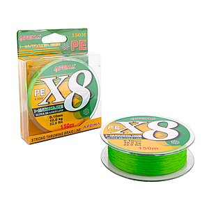 Плетений шнур Feima PE X8 150 м зелений 0.10