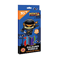 Олівці кольорові YES 12 кол Ninja