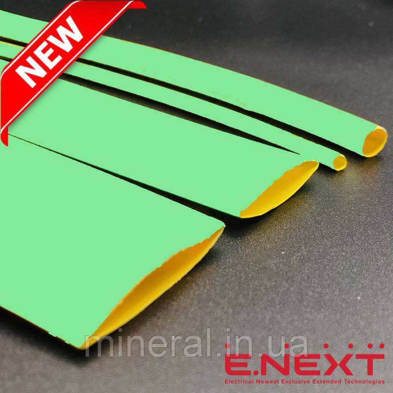 Термоусаджувальна трубка 40/20, 1м, Зелений, Термозбіжна трубка, Кембрик термозбіжний, Універсальна, E.NEXT