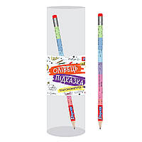 Олівець чорнографітний 1 Вересня Тригонометрія круглий з гумкою