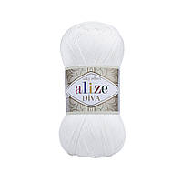 Пряжа Alize Diva 55 White