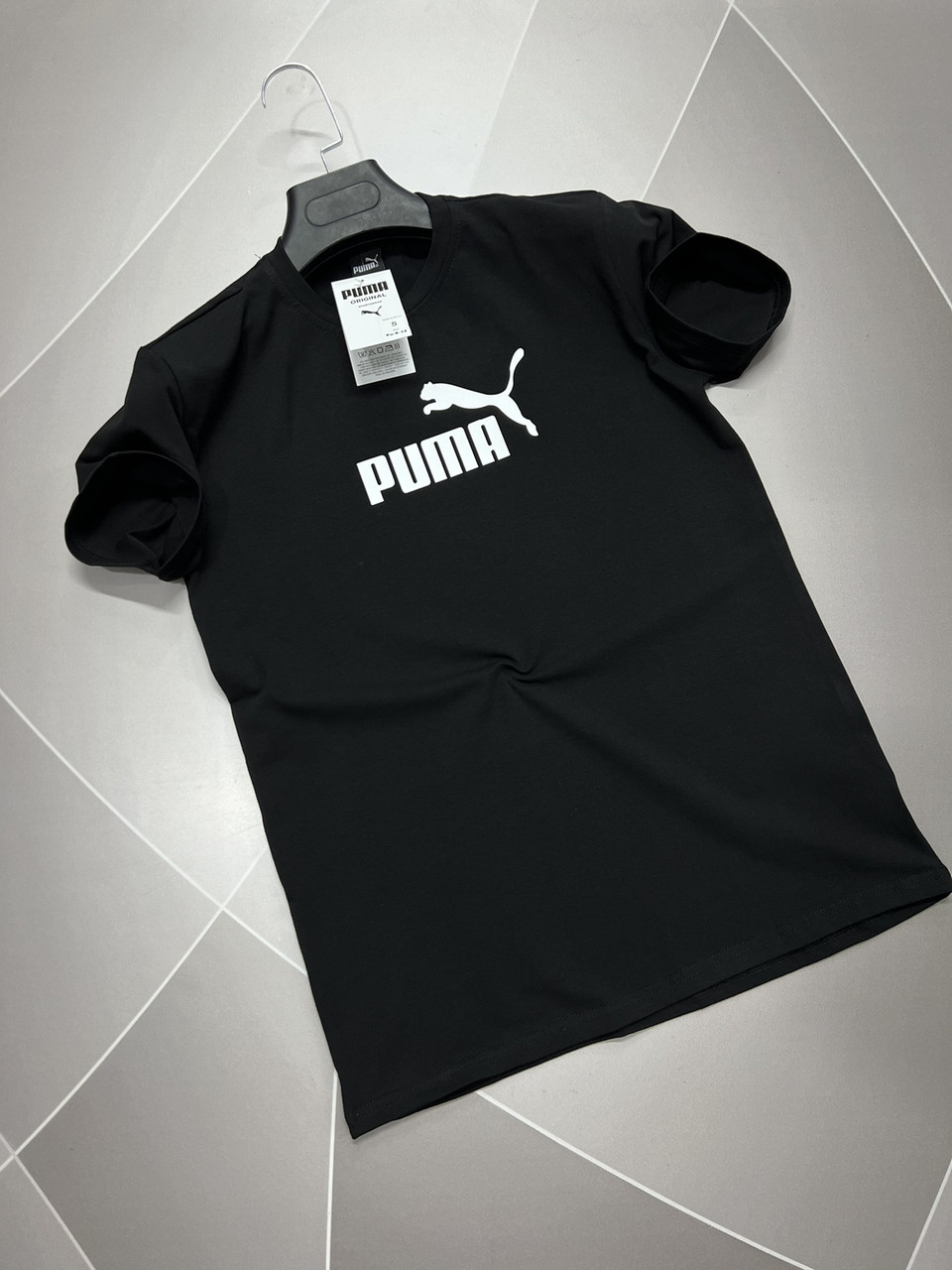 Футболка чоловіча PUMA S-XXL арт.1450, Міжнародний розмір S, Розмір чоловічого одягу (RU) 44, Колір Чорний
