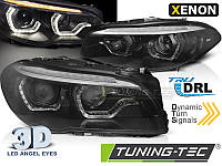 ПЕРЕДНІ ФАРИ ТЮНІНГ XENON HEADLIGHTS ANGEL EYES LED DRL BLACK SEQ fits BMW F10/F11 10-13