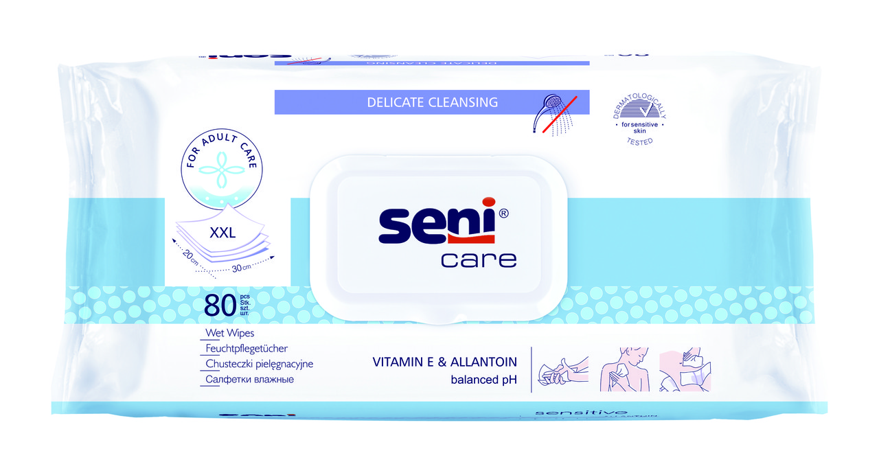 Вологі серветки для догляду за шкірою Seni Care 80 шт.