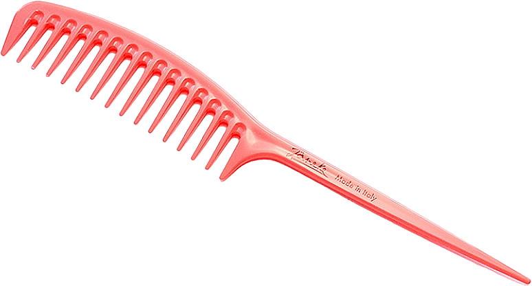 Гребінець для волосся кораловий з ручкою Janeke Fashion Supercomb
