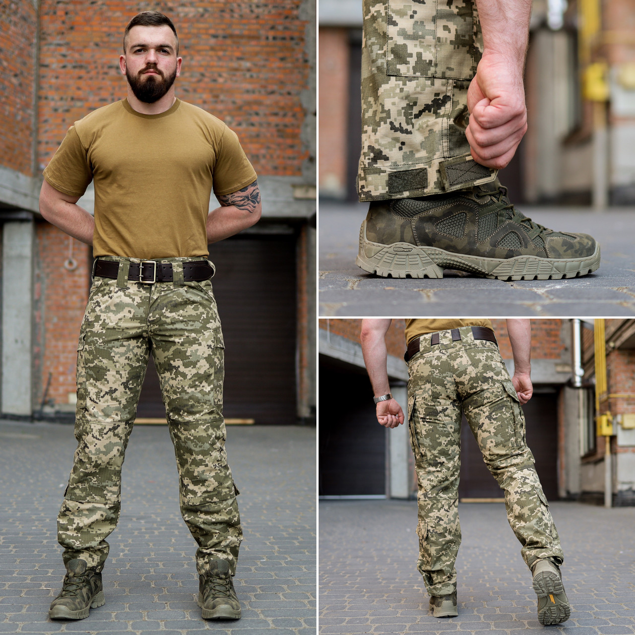 Штани тактичні військові ЗСУ-ТУ Grifon піксель ріп-стоп (вафелька)