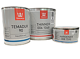 Tikkurila Temadur 50 - двокомпонентна поліуретанова напівглянсова фарба для металу (База TAL), 0,75 л, фото 6