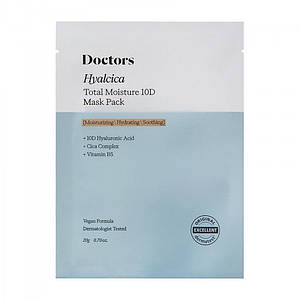 Тканинна маска з 10 формами гіалуронової кислоти та центелою Doctors Hyalcica Total Moisture 10 D Mask Pack