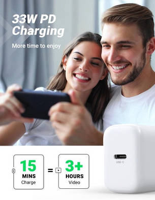 Зарядний пристрій Ugreen CD272 33W PD3.0 QC4.0 Smart Fast Charger Білий, фото 3