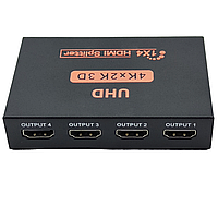 Сплиттер HDMI 1x4 в металлическом корпусе 5v DC