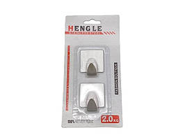 Гачок тримач для рушників у ванну на липучці Квадрат з нержавійки Самоклеючі гачки набір 2 шт 4*3cm