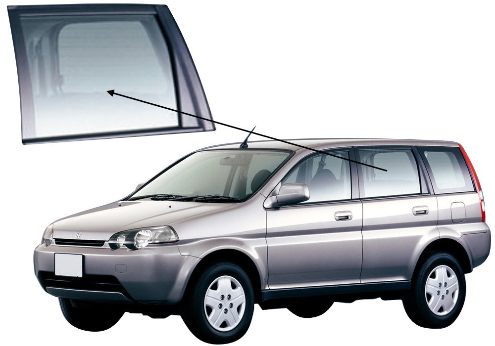 Бічне скло Honda HR-V 1999-2003 задніх дверей ліве