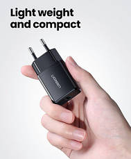 Зарядний пристрій Ugreen ED011 USB Wall Charger 2.1A Чорний, фото 4