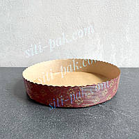 Бумажная форма для выпекания пирогов круглая дно 185мм, высота 35мм