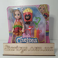 Барби Челси в костюме бургера с собачкой Barbie Club Chelsea Dress-Up Doll in Burger Costume with Pet