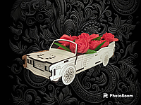 Подарочная корзина, коробка, органайзер, кашпо для цветов и декораций машина маленькая