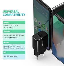 Зарядний пристрій Ugreen ED011 USB Wall Charger 2.1A Чорний, фото 6
