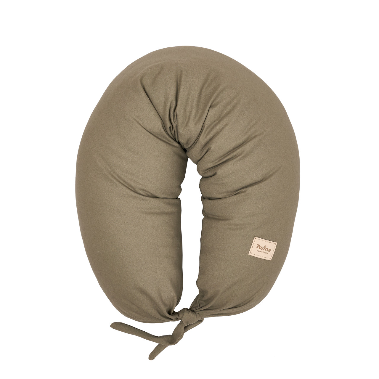 Подушка для вагітних Twins Linen, beige, бежевий