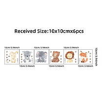 Вінілові наклейки на стіну 6 звірят 8 х 7 см 6 штук Б284-6 -1, фото 2