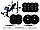 Набір універсальна лава 7F L310 + штанга + гантелі 72 кг для тренувань вдома Planetsport, фото 8