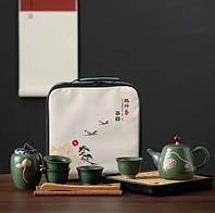 Набір для чайної церемонії дорожній у кейсі (кераміка, на 4 персони), фото 3