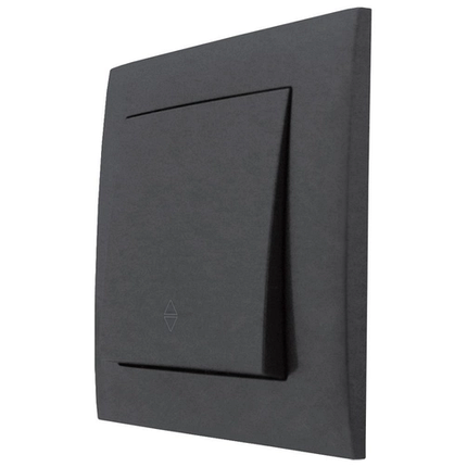 Вимикач Marshel Ideal 1 кл. прохідний графіт VS10-297-G, фото 2