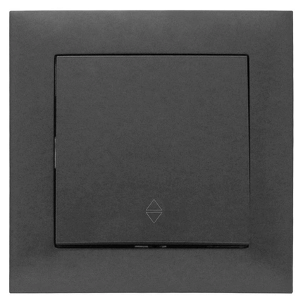 Вимикач Marshel Ideal 1 кл. прохідний графіт VS10-297-G, фото 1