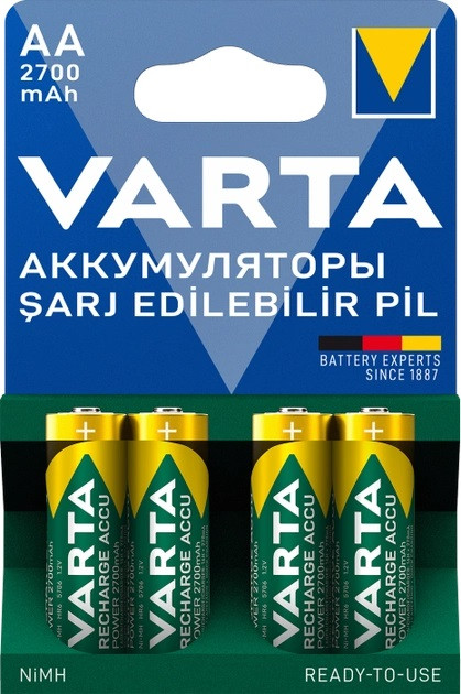 Акумулятори VARTA  LR6/AA 1,2V 2700mAh (4шт)