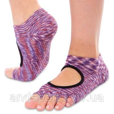 Шкарпетки для йоги з відкритими пальцями SP-Planeta FI-0438-1 розмір 36-41 кольори в асортименті Код FI-0438-1