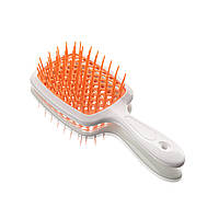 Расчёска Hollow Comb White-Orange средней жесткости