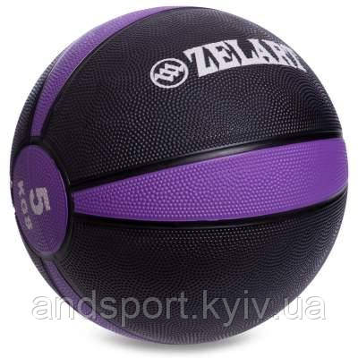 М'яч медичний медбол Zelart Medicine Ball FI-5122-5 5кг чорний-фіолетовий Код FI-5122-5, фото 2