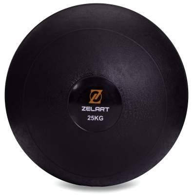 М'яч медичний слембол для кросфіту Zelart SLAM BALL FI-2672-25 25кг чорний Код FI-2672-25, фото 2
