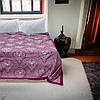 Турецьке жакардове покривало на ліжко з мереживом, розмір покривала 200*220, фото 2