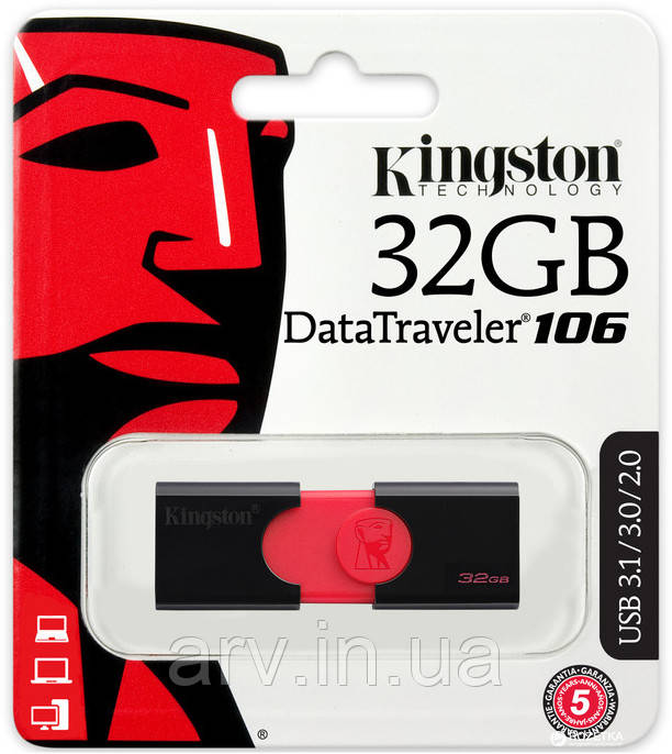 Флеш-накопитель USB 3.1 Kingston DT 106 32GB (82953) - фото 3 - id-p1492967077