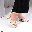 Новинка! Жіночі бежеві босоніжки з натуральної шкіри, фото 2