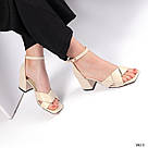 Новинка! Жіночі бежеві босоніжки з натуральної шкіри, фото 8