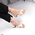 Новинка! Жіночі бежеві босоніжки з натуральної шкіри, фото 9