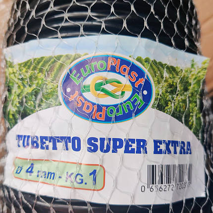 Кембрик для підв'язування рослин EuroPlast Super Extra 4 мм, чорний 1 кг (Італія), фото 4