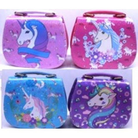 Сумка дитяча No2030 Єдиноріг голографіч., шкір зам 6 кв., 16*12*6,5 см., каркас, фото 1